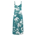 thumbnail image 5 of Viikei Dresses for Women Plus Size Sleeveless Dresses,Fashion Women Summer Casual Solid V-Neck Camis Sleeveless Long Dress Blue XXL, 5 of 5