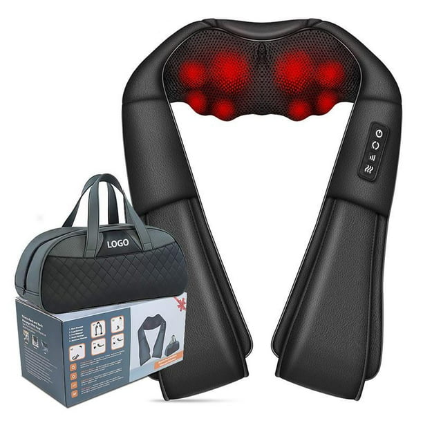 Masajeador de espalda y hombros con calor y velocidad ajustables masajeador electrico de tejido profundo para aliviar el dolor de espalda ideas de regalos de Navidad para mujeres y hombres JM