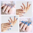 thumbnail image 3 of DUKASOU Semi Cured Gel Nail Strips (56PCS), Finger Gloss Gel Nail Polish Strips (Blue), Non-Toxic Waterproof Long Lasting UV Nail Art Stickers for Adults, 3 of 8