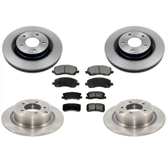 Front & Rear Brake Rotors Brake Pads for Mitsubishi Outlander Sport 11-12