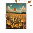 thumbnail image 3 of Qisvanset Framed Canvas Wall Art 12x16 Inch Wildflower Field Panoramic Botanical Wall Decor, 3 of 5