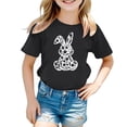 thumbnail image 3 of Tiijoy Easter Graphic T-Shirt for Girls Cute Rabbit Short Sleeve T Shirt, Sizes 3-13, 3 of 3