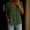 Army Green, variant on ZGRBOU Cotton Linen Shirts for Women V Neck Peplum Tops Empire Waist Button Down Blouses Solid Summer Beach Short Sleeve Tee