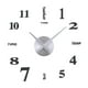 thumbnail image 2 of Reloj de pared minimalista con adhesivo 3D, números romanos grandes, sin marco, para baño negro 1, 2 of 9