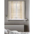 thumbnail image 5 of Vintage Cream Striped Curtains 45 Inch Length,Sheer Curtains for Bedroom Living Room Window Farmhouse Modern Stripes Boho Linen Rod Pocket Drapes Kitchen Curtains Small Half Window 42"x45" 2 Panels, 5 of 7