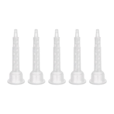 

Uxcell 5Pack 1.5-inch Plastic Resin Mixing Nozzle Flat Buckle for AB Glue 50ml Cartridges White