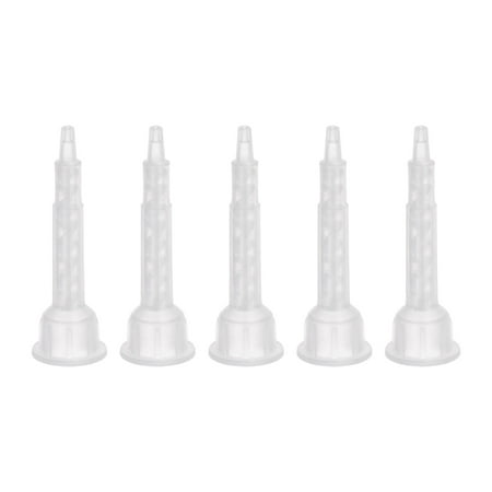 

Uxcell 5Pack 1.5-inch Plastic Resin Mixing Nozzle Flat Buckle for AB Glue 50ml Cartridges White