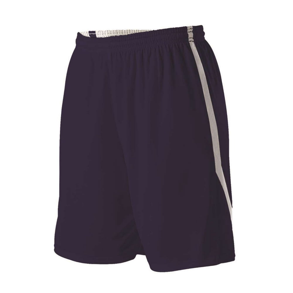 Alleson Athletic Girls' Reversible Basketball Shorts Color Navy