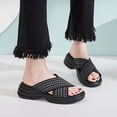 thumbnail image 2 of Mostsola Sandals for Women Trendy Open Toe Slip on Walking Shoes Lightweight Summer Dress Shoes, 2 of 9
