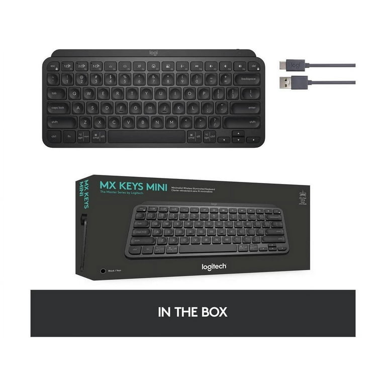 LOGITECH MX Keys Mini For Mac Minimalist Wireless Illuminated Keyboard -  PALE GREY - INTL - EMEA (US)
