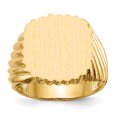 thumbnail image 1 of 14k Yellow Gold 18.0x16.5mm Mens Signet Ring Man   For Dad Mens  For Him, 1 of 9
