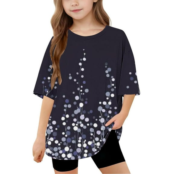 Shirts for Girls Teens Cute Girls Crewneck Tops Short Sleeve T Shirts for Teens Floral Shirt for Kids Y2k Blouse for Girls my orders
