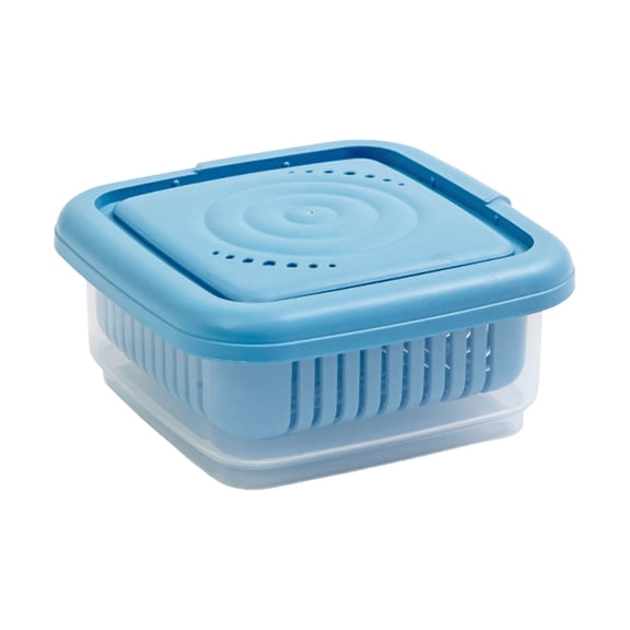 Food Storage Containers with Lids - Berry Keeper with Strainer & Fresh Produce Saver for Refrigerator - Vegetable, Fruit, Meat, Lettuce, Scallion, Ginger, Garlic Organizer