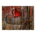 thumbnail image 2 of Tiptophomedecor Background & Patterns Wallpaper Wall Mural - Heart On Wooden Background, 2 of 7