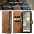 thumbnail image 6 of Retro 2 In1 Detachable Leather Wallet Case for Google Pixel 8 Pro 8A Pixel 7 Pro 7A Pixel 6 Pro 6A Wallet Case with Card Holder Magnetic Leather Phone Cases, 6 of 9