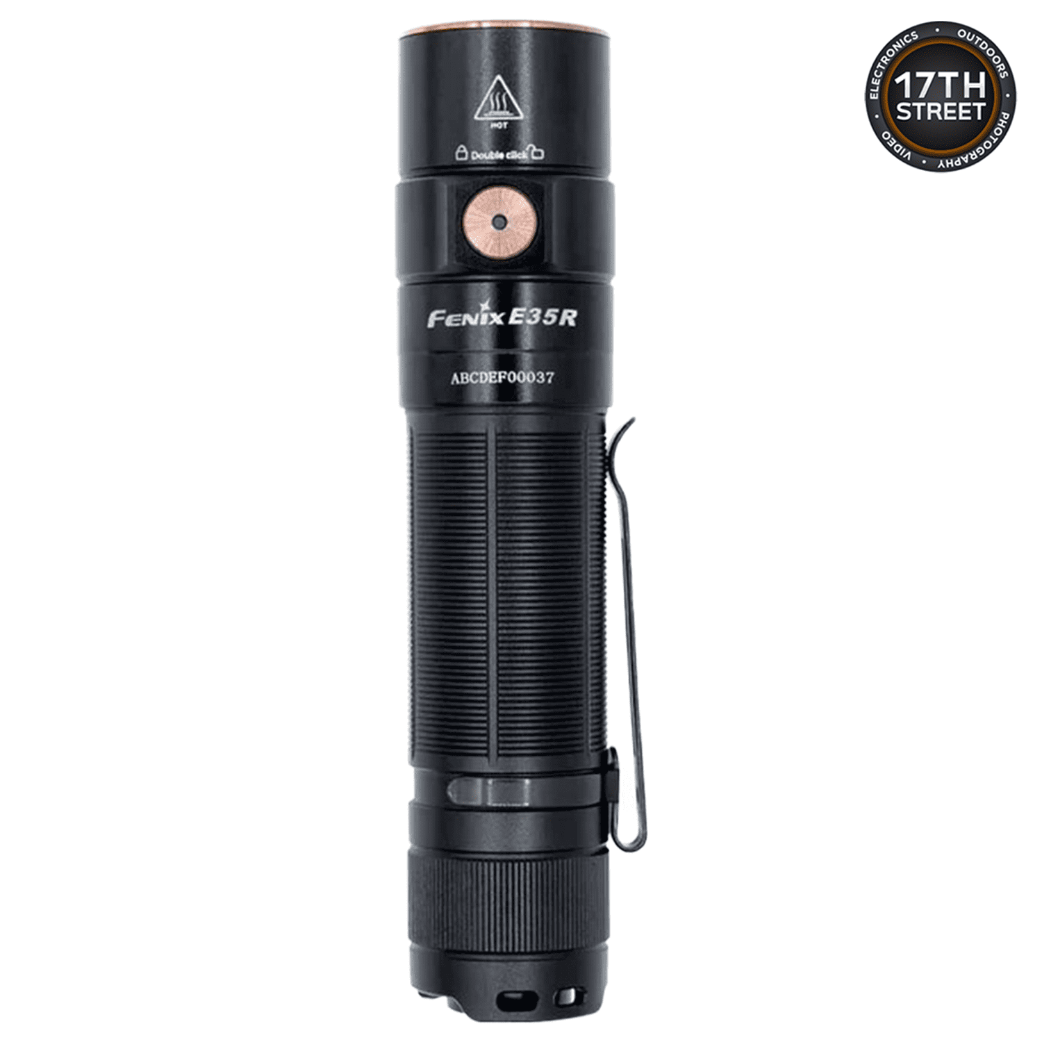 Fenix E35R Magnetic Tail EDC Flashlight - 3100 Lumens EDC & Six Lighting Modes, USB Type-C Rechargeable - Single Side Switch Light with Dual USB Ports 2.4A Wall Charger and Cleaning Cloth -Bundle Kit