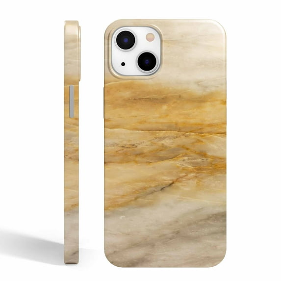 Tobelint Metallic Colored Marble Texture Case for iPhone 14, Slim Full Protective Cover with Side Print #114
