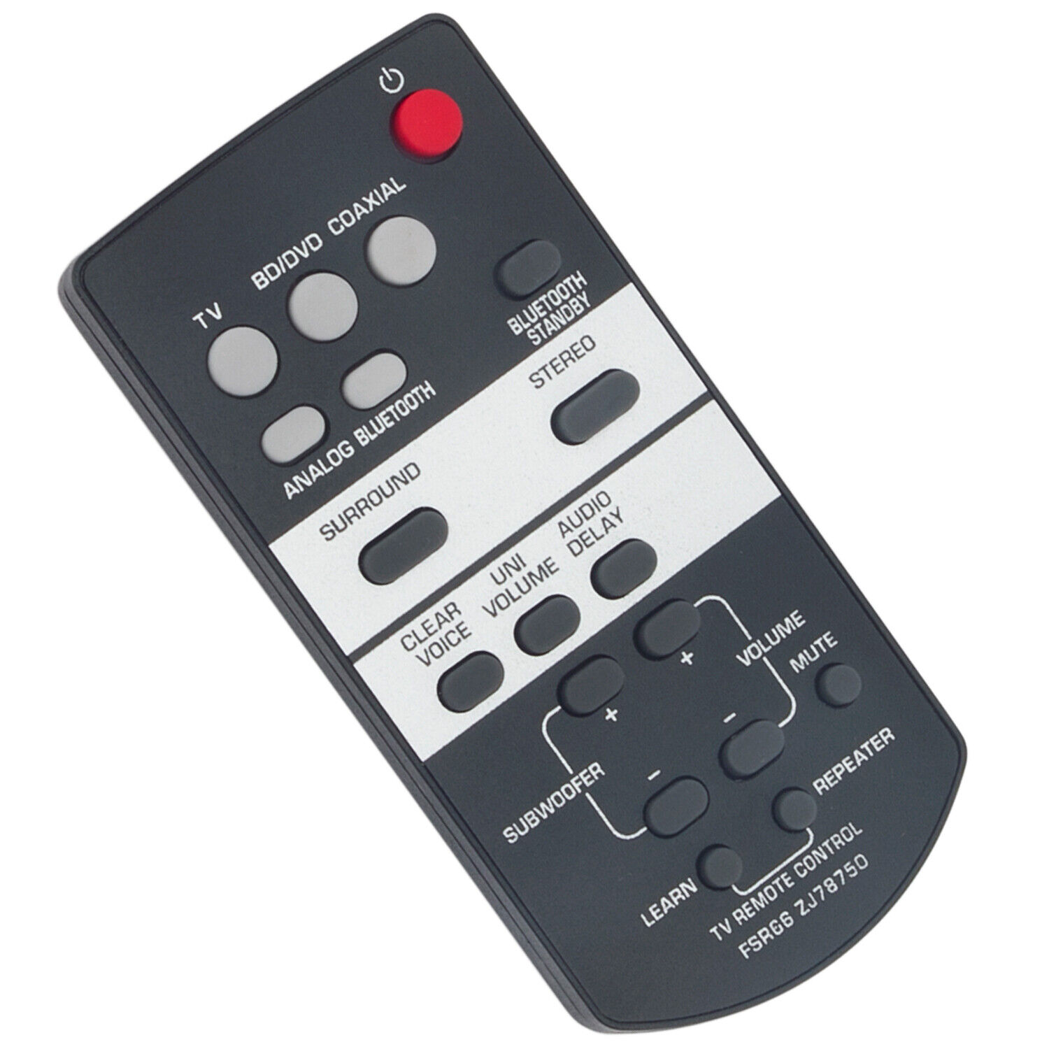 Infrared Remote Control FSR66 ZJ78750 Replace for Yamaha YAS-103 YAS-103BL Soundbar ATS-1030 YAS-152 ATS-1520 - image 3 of 3