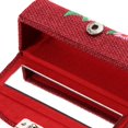 thumbnail image 4 of Estuche de maquilje para pintabio brillo espejo de almacenamiento, , lino, rojo rojo Zulema Estuche de lápiz labial, 4 of 7