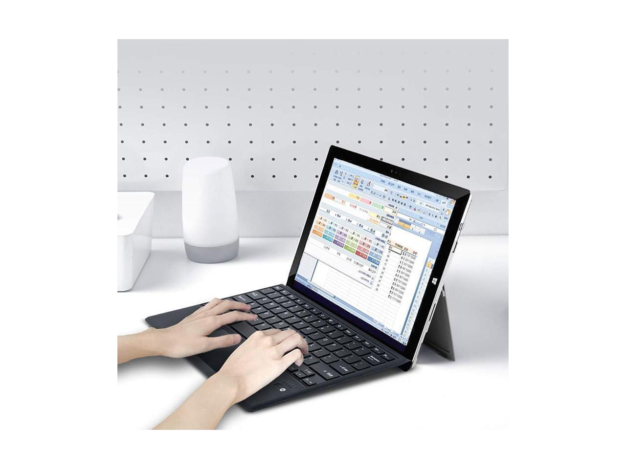 Werleo Ultra-Slim Wireless Bluetooth Keyboard with Trackpad for Surface Pro,Black
