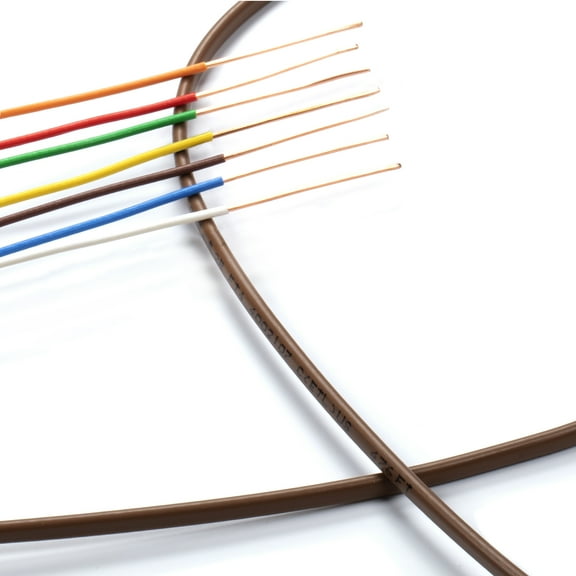 THE CIMPLE CO - Thermostat Wire 18/7 -Brown- 18-Gauge Solid Copper 7-Conductor CL2/CMR - 50ft