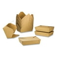 thumbnail image 3 of GEN KS10121 Reclosable 54 oz. Paper Take-Out Box - Kraft (200/Carton), 3 of 6