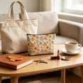 thumbnail image 4 of OCCOA Fall Zipper Makeup Bag with Pumpkin Maple Print Large Capacity Portable Toiletry Pouch for Travel Office Daily Storage, B, 4 of 6