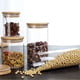 thumbnail image 4 of Wosthever Frascos de vidrio de 3 piezas, almacenamiento de bocadillos de dulces sellados, contenedor de organización de granos de café para la Cocina y Comedor, 4 of 6