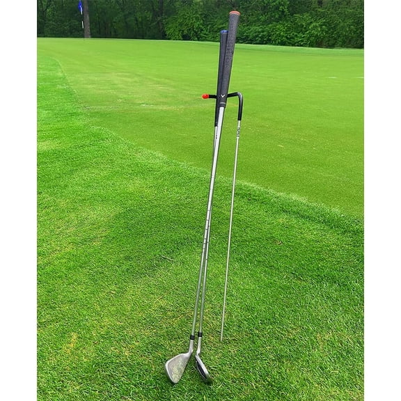 Mobile Pro Shop World's Premium V-Shaped Golf Club Stand - Durable Stainless Steel Holder Keeps Clubs Clean, Dry & Visible (Black)