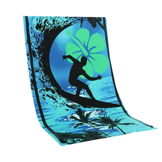 Nilvkv Beach Towel Super-Absorbent Active Print Fine Fiber Beach Towel for Swimming Sports Quick Drying