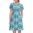 thumbnail image 1 of Disketp Best Dad Ever para Vestido de Manga Corta para Mujeres, Vestidos de Verano para Mujeres, Casual y Holgado para la Playa, 1 of 6