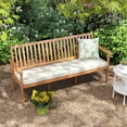 thumbnail image 4 of Costway Outdoor 3-Seat Wood Bench 64 Inches Extra Long Acacia Chair with Seat Cushion, 4 of 10