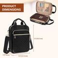 thumbnail image 5 of Padded Bible Book Bag with Adjustable Crossbody Strap, Multiple Pockets for Storage of Books, Tablet, Stationery, Perfect for Church, Travel, Gifts ,Black, 5 of 6