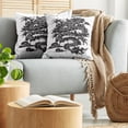 thumbnail image 5 of Ambesonne Dragon Throw Pillow Cover 2 Pack, Cultural Chinese Silhouette, 24", Charcoal Grey and White, 5 of 5