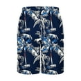 thumbnail image 4 of Hvot&aat Mens Hawaiian Beach Shorts Summer Casual Elastic Waist Drawstring Shorts Quick Dry Print Shorts With Pockets, 4 of 4