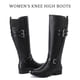 thumbnail image 5 of Botas altas hasta la rodilla Ruiee 231118 para mujer, color negro, PU, talla 8, 5 of 7