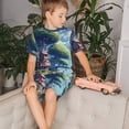 thumbnail image 4 of Balery Fantasy Treehouse Planet Scene Conjunto de Pijama Infantil de Manga Corta con Estampado – Ropa de Dormir de Algodón Suave-Small, 4 of 6