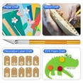 thumbnail image 5 of Uxcell 3pcs Exacto Art Craft Hobby Precision Utility Knife Set with 20pcs Extra #11 Blades for Carving Crafting Stencil Shiny Gold, 5 of 6