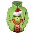thumbnail image 1 of Sudadera Jersey de Grinch, ajuste holgado, bolsillos, estilo deportivo, traje diario Kuymtek Verde*027 T XL para Mujer, 1 of 6