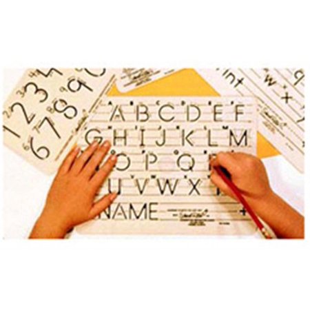 Template Mauscript Uppercase Letters and Numbers