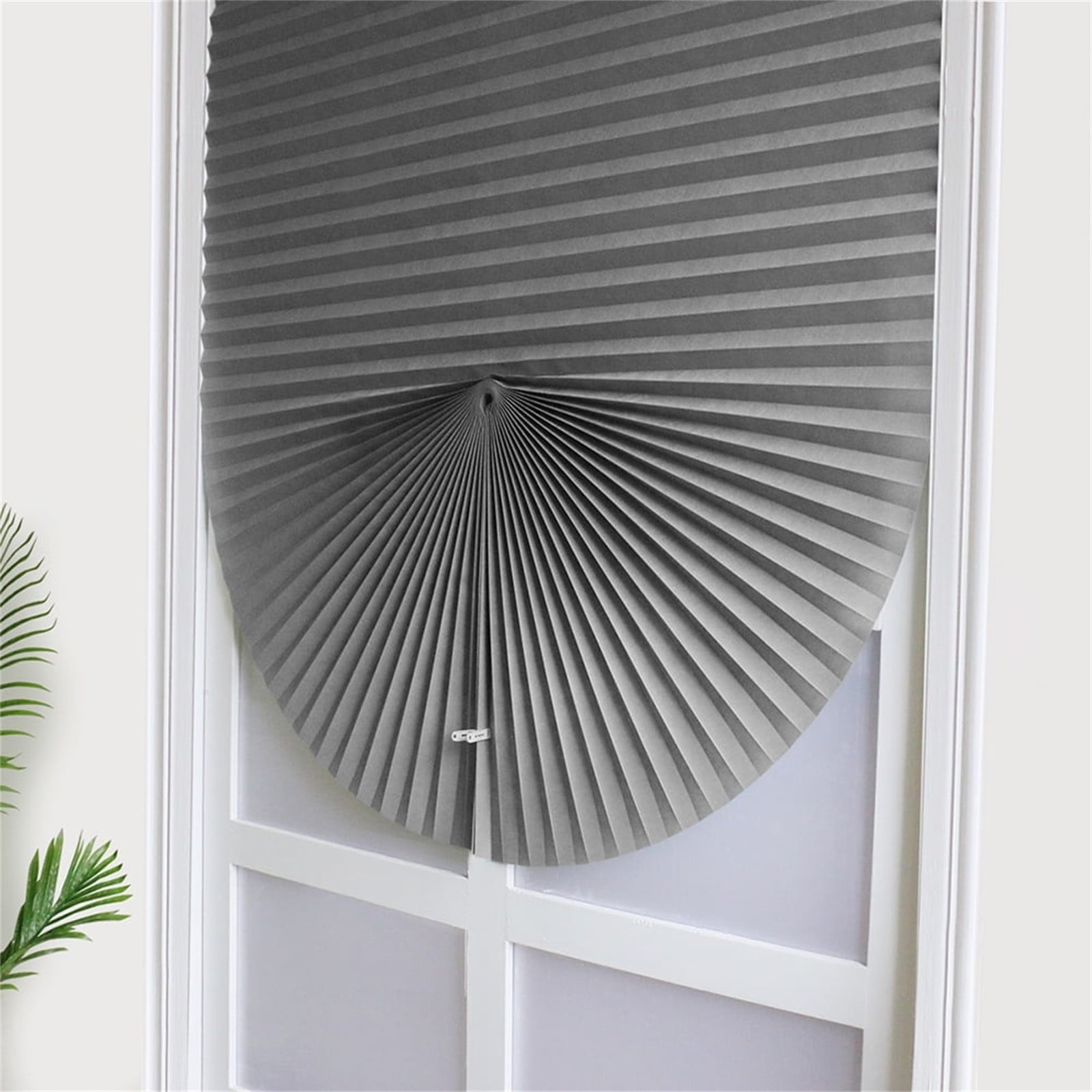 ZMKIAG No Tools Adhesive Pleated Blackout Blinds – Window Shades, No Drill Temporary Blinds, Cordless Room Darkening Paper Shades – For Office, Living Room, Bedroom