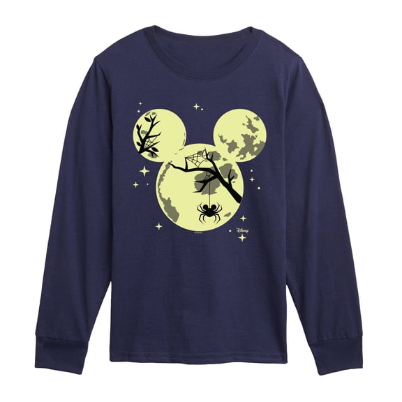 Disney - Halloween Mickey Head - Youth Boys Long Sleeve Graphic T-Shirt