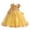 Yellow*, variant on RUTAYY Children Girls Dress Round Neck Solid Color Off Shoulder Bow Evening Gown Princess Birthday Performances Trendy Travel Dresses