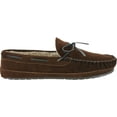 thumbnail image 4 of Minnetonka Men's Casey Moccasin Slippers Chocolate 7 M, 4 of 5