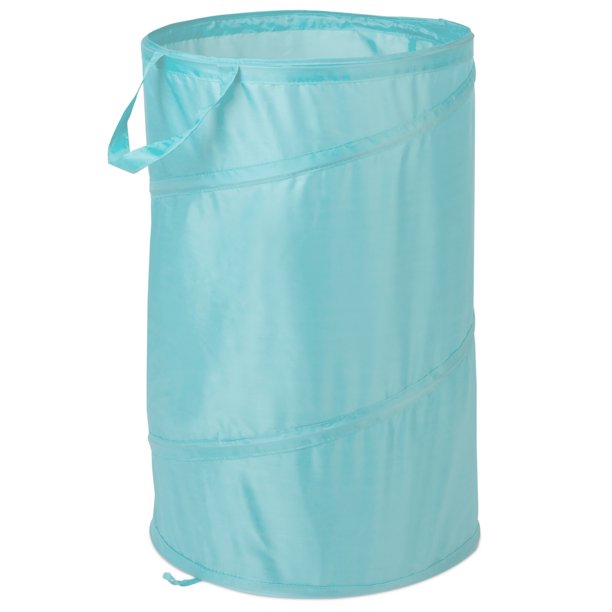 Mainstays Spiral Hamper Polyester Material Aqua