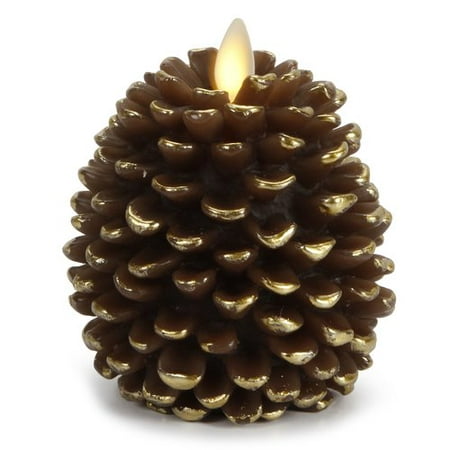 Luminara Pinecone Unscented Flameless Candle (Luminara Flameless Candles Best Price)