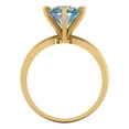 thumbnail image 4 of Solitaire Engagement Ring for Women - 2.5ct Blue Moissanite in 14K Yellow Gold Promise Ring, 4 of 5