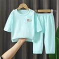 thumbnail image 2 of enyan Boy Toddler Baby Clothes 3 6 12 18 24 Months 2T 3T 4T 5T Girls Fall Winter Outfits Long Sleeve Solid Sweatshirt and Pants 2 Piece Sweatsuit Set Pjs for Girls（Green,4-5 Years）, 2 of 3