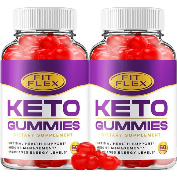 2 Pack Fit Flex Keto ACV Gummies - Official - Keto FitFlex ACV Advanced Formula Plus Apple Cider Vinegar Dietary Supplement B12 Beet Root Juice Men Women 120 Gummies