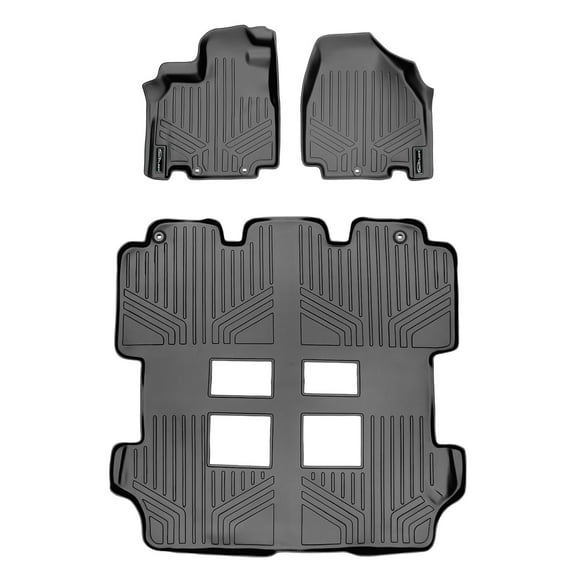 SMARTLINER 3 Rows Custom Fit Floor Liners Compatible with 2011 - 2017 Honda Odyssey (Gasoline | )